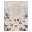 Cream Floral Faux Leather KJV Note-taking Bible - Psalm 91:4
