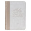 Pearlized White & Taupe Faux Leather King James Version Pocket Bible