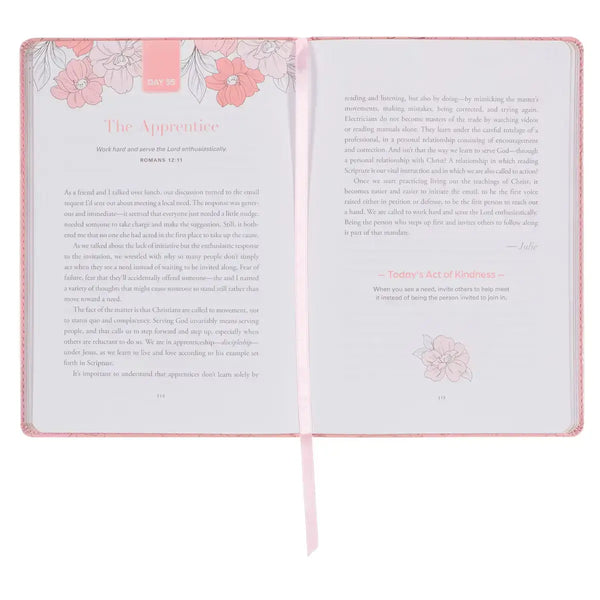 100 Acts of Kindness Pink Faux Leather Devotional