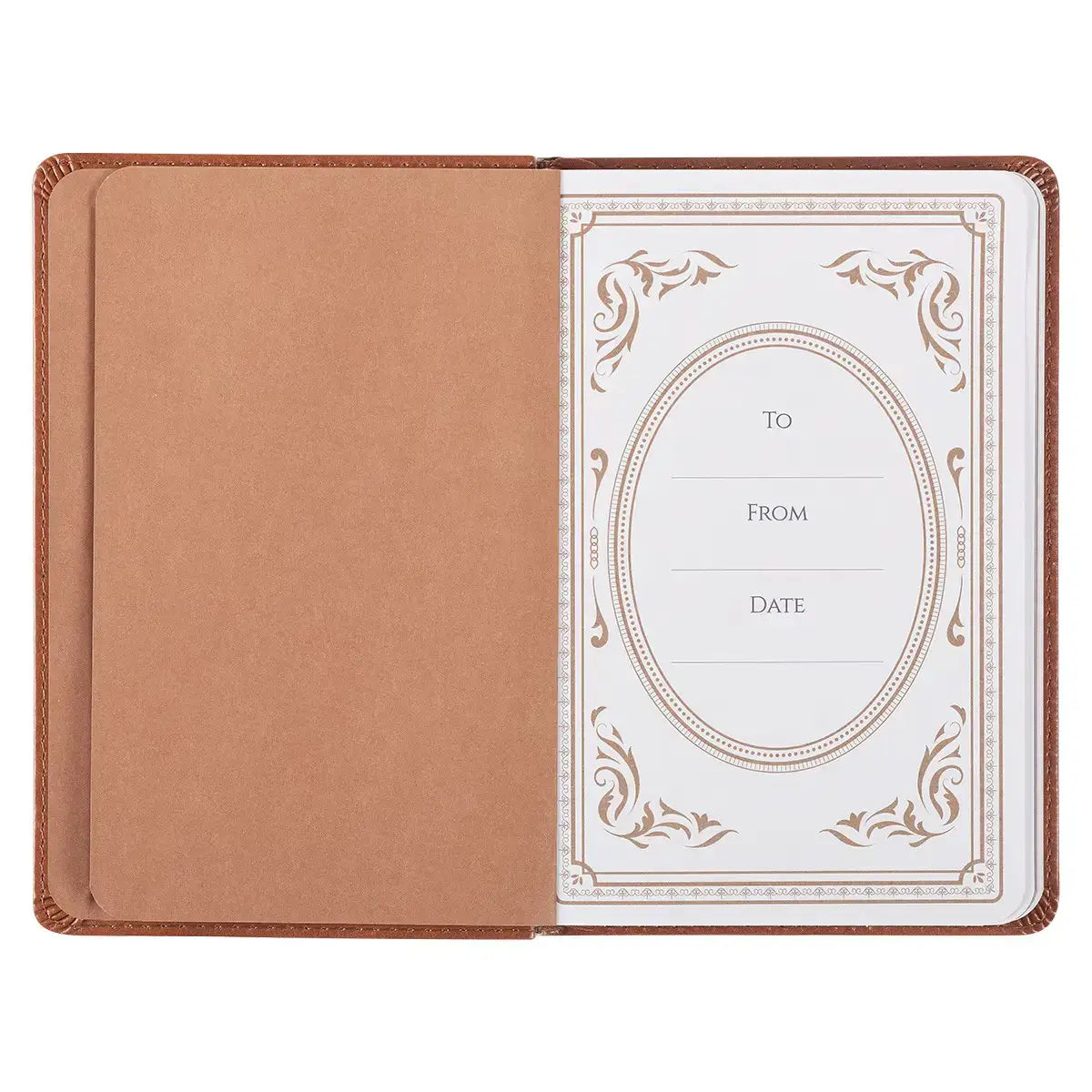 101 Devotions for Men Tawny Brown Faux Leather Devotional - 1 Timothy 6:11