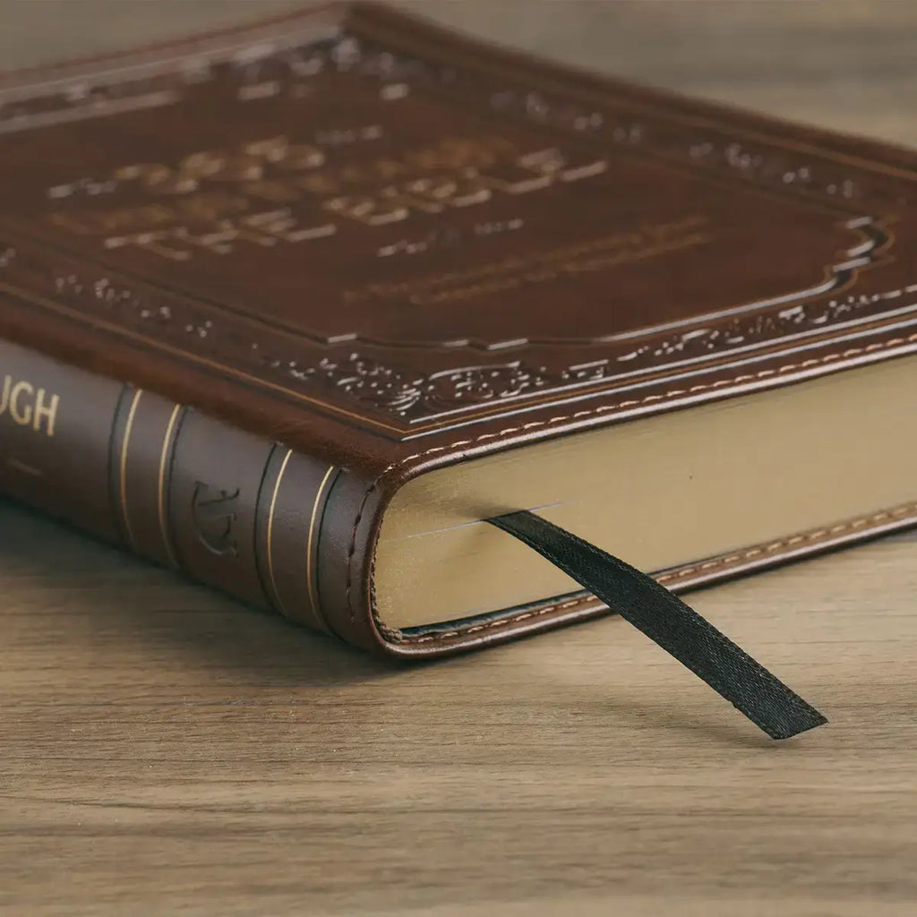 365 Days through the Bible Chestnut Brown Faux Leather Daily Devotional