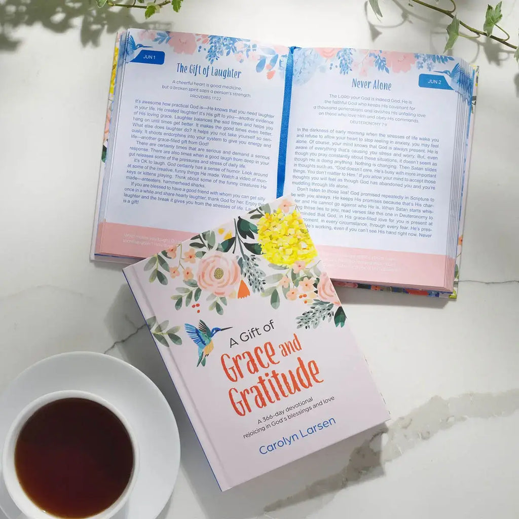 A Gift of Grace & Gratitude White Hardcover Devotional