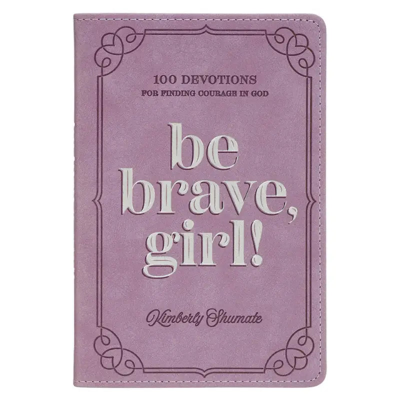 Be Brave, Girl! Purple Faux Leather Devotional