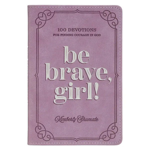 Be Brave, Girl! Purple Faux Leather Devotional