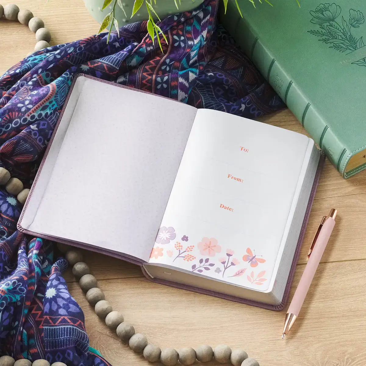 Be Brave, Girl! Purple Faux Leather Devotional