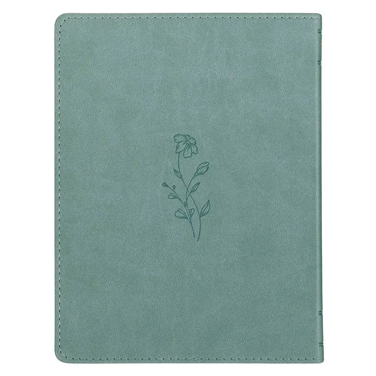 Be Still & Know I Am God Dusty Teal Faux Leather Devotional Secondary image