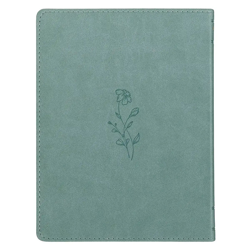 Be Still & Know I Am God Dusty Teal Faux Leather Devotional