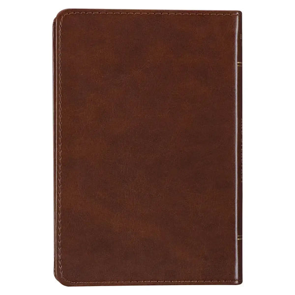 Be Strong & Steadfast Brown Faux Leather Daily Devotional