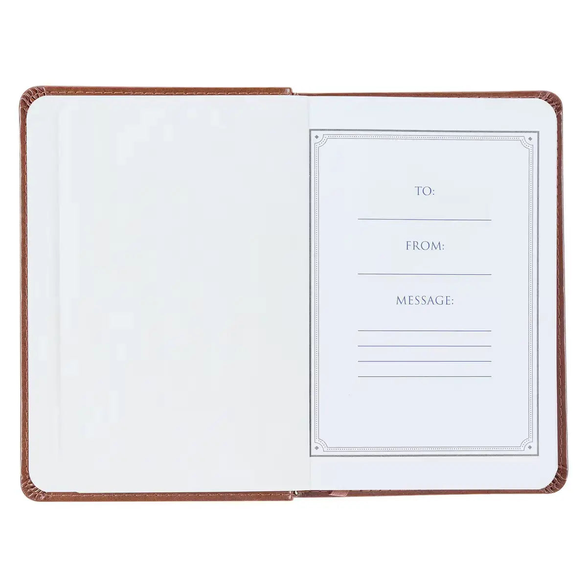 Be Strong & Steadfast Brown Faux Leather Daily Devotional