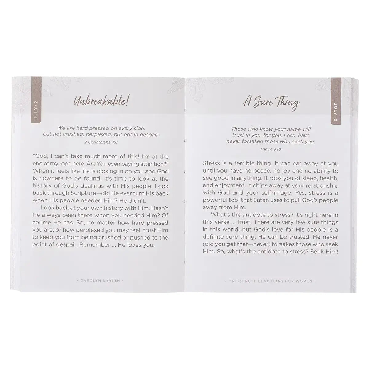 Beige Softcover One-minute Devotions for Women