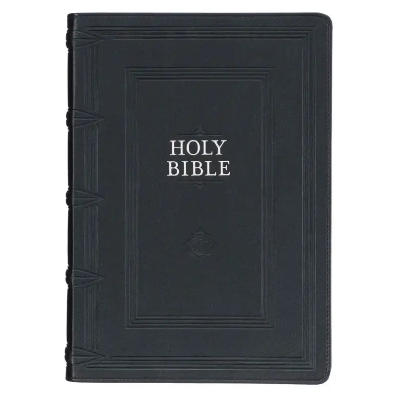 Black Faux Leather King James Study Bible with Thumb Index Main image