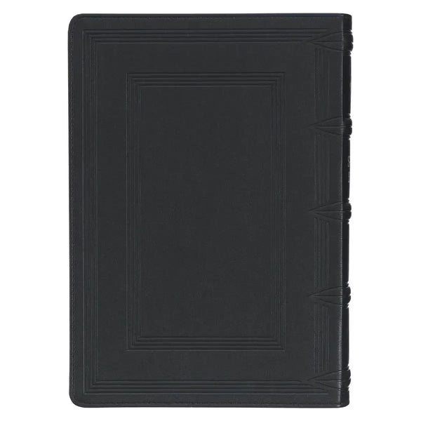 Black Faux Leather King James Study Bible with Thumb Index