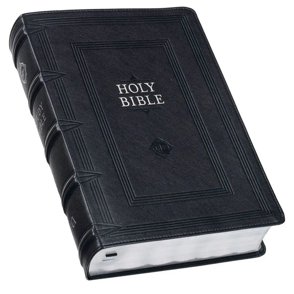 Black Faux Leather King James Study Bible with Thumb Index