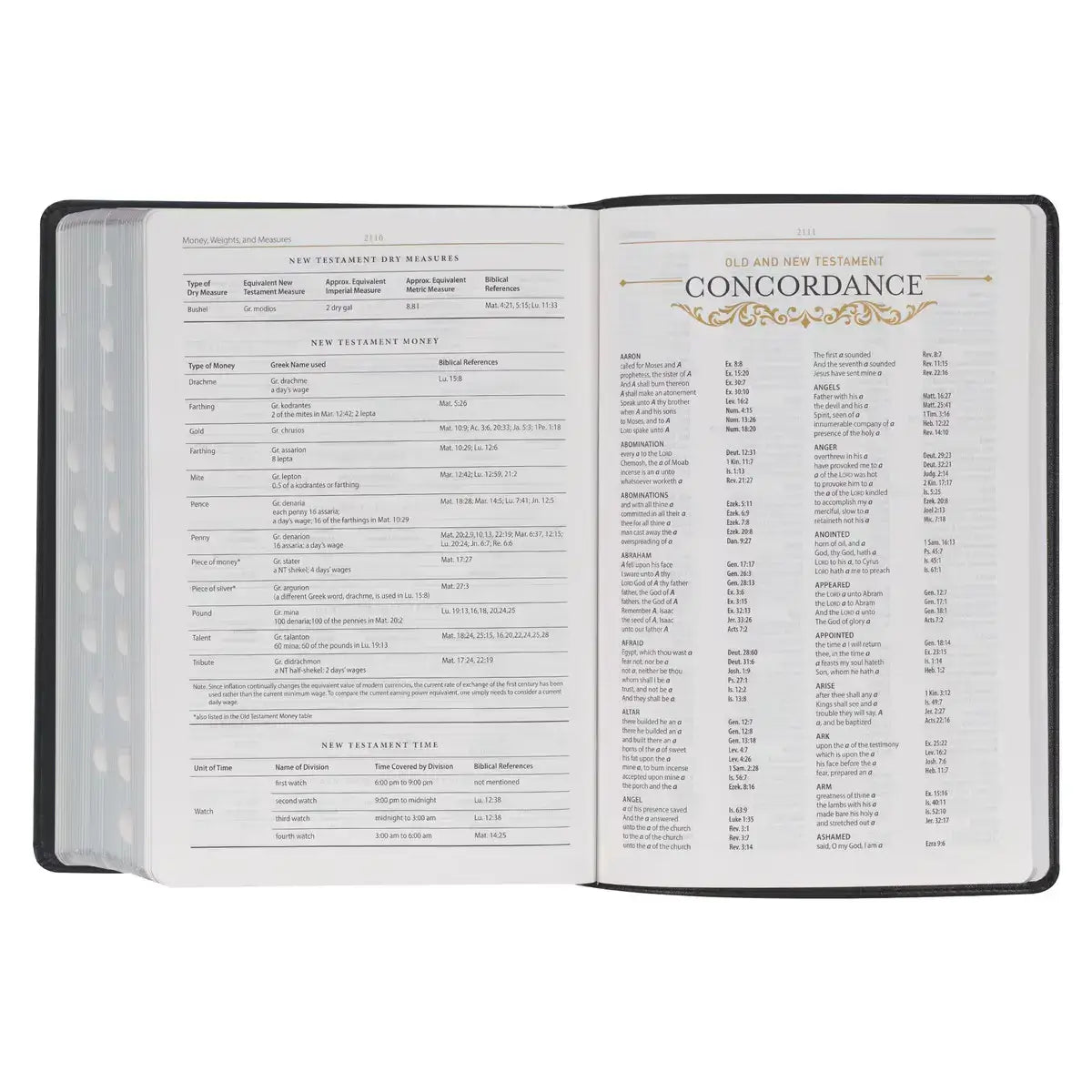 Black Faux Leather King James Study Bible with Thumb Index