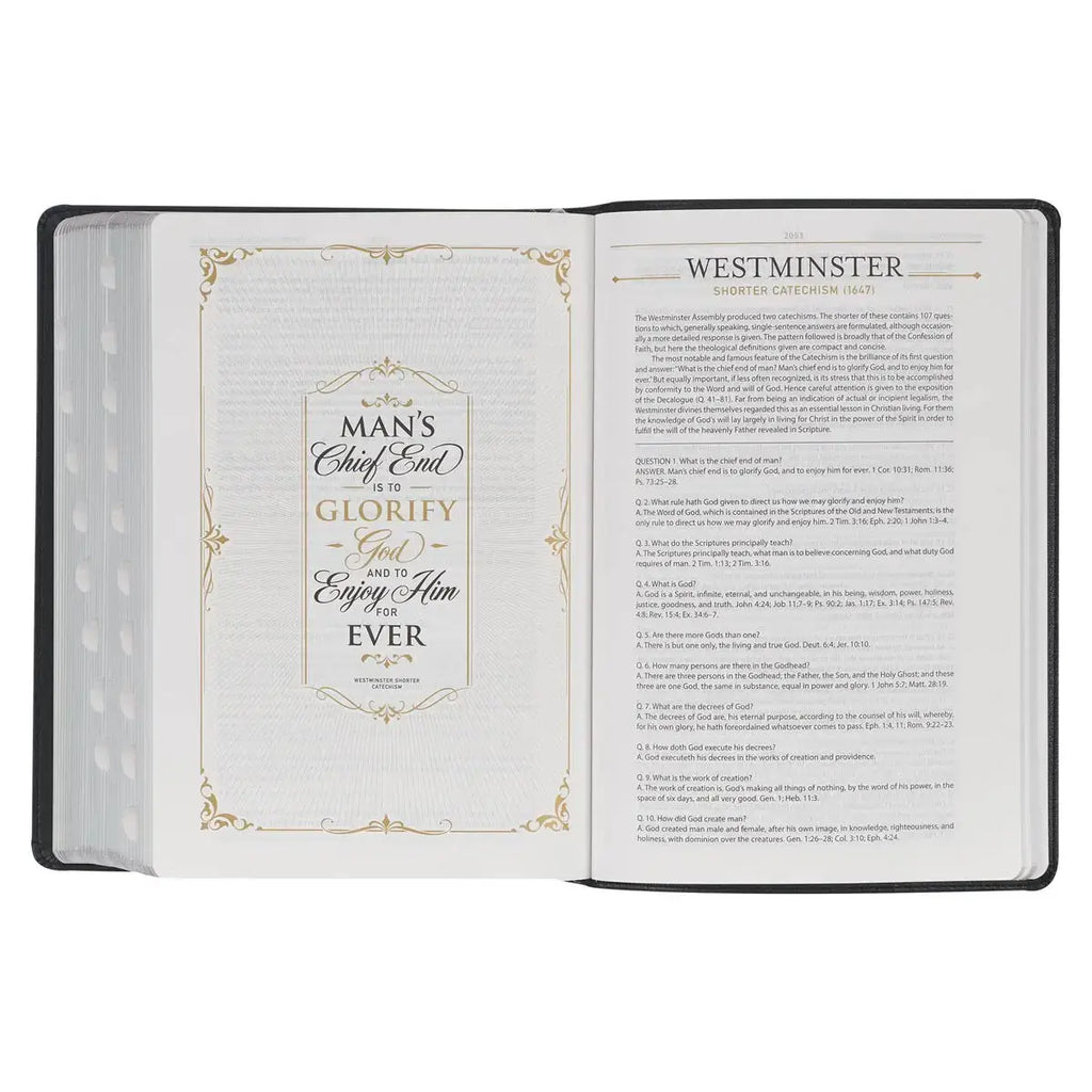 Black Faux Leather King James Study Bible with Thumb Index
