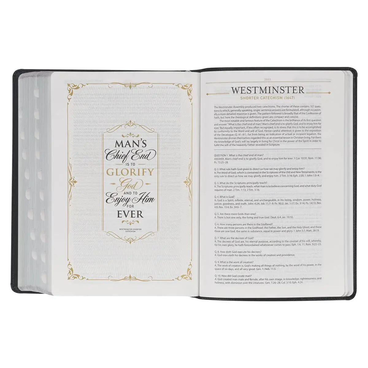 Black Faux Leather King James Study Bible with Thumb Index