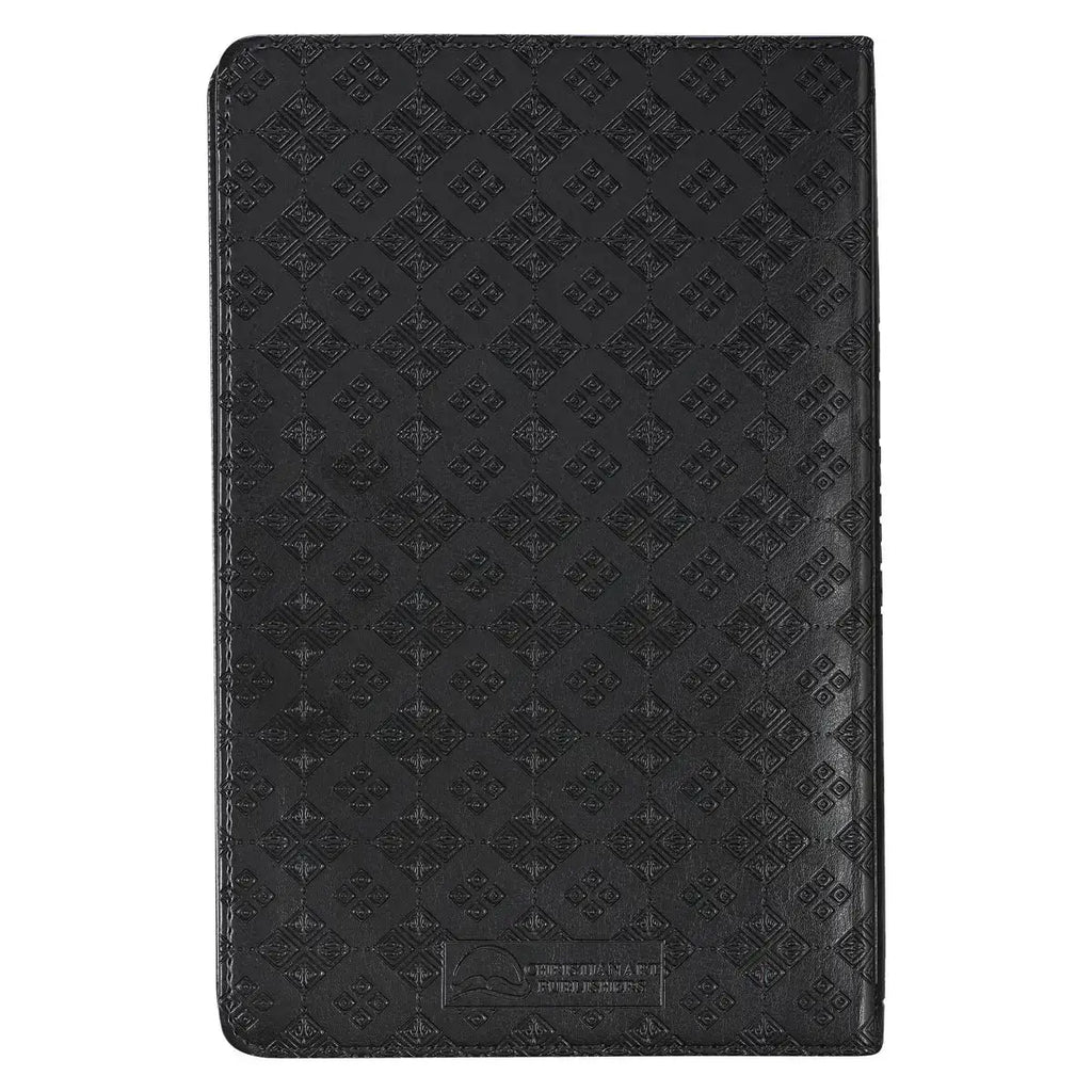 Black Faux Leather King James Version Deluxe Gift Bible with Thumb Index