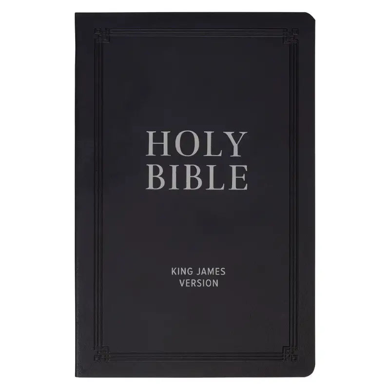 Black Faux Leather King James Version Gift Bible Main image