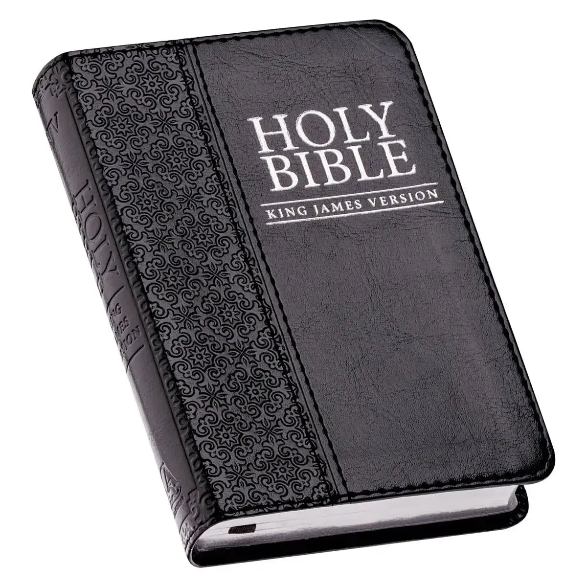 Black Faux Leather King James Version Pocket Bible