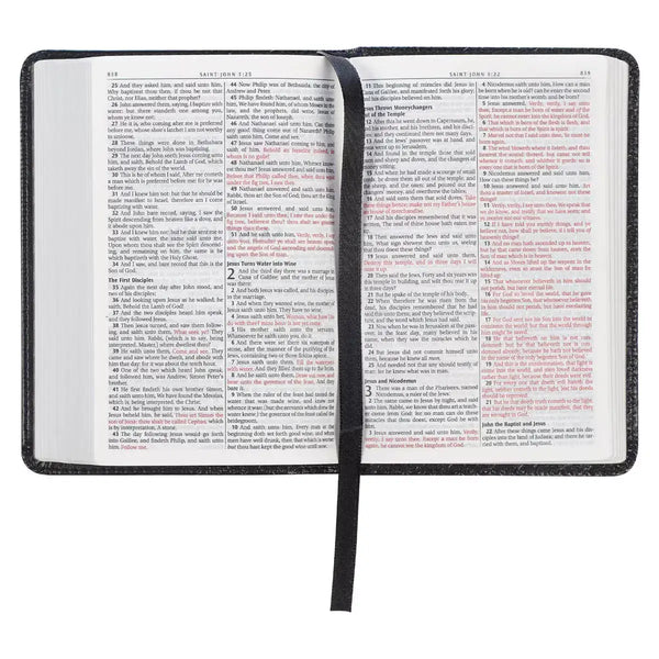 Black Faux Leather King James Version Pocket Bible