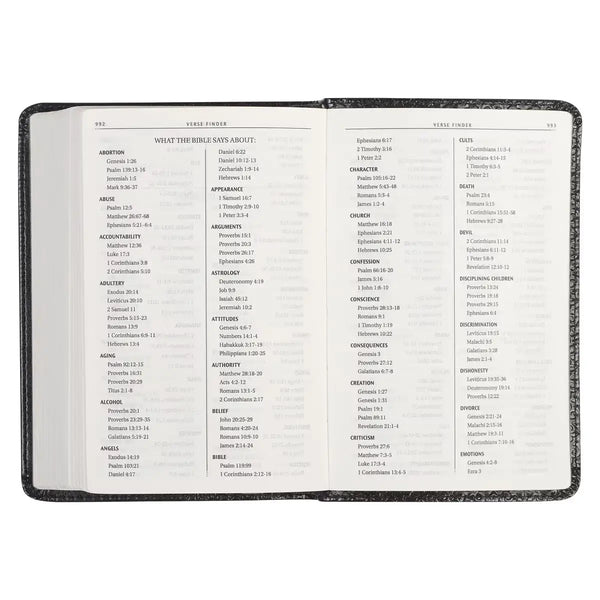 Black Faux Leather King James Version Pocket Bible
