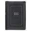Black Framed Faux Leather Giant Print Full-Size King James Version Bible with Thumb Index & Zippered Closure