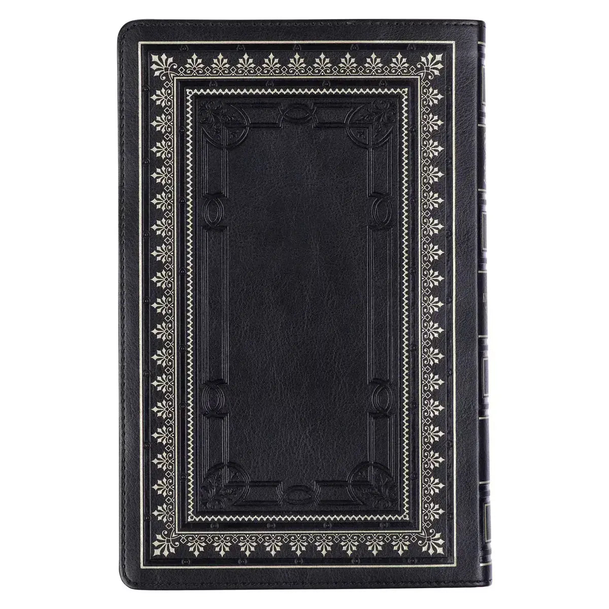 Black Framed Faux Leather King James Version Deluxe Gift Bible with Thumb Index