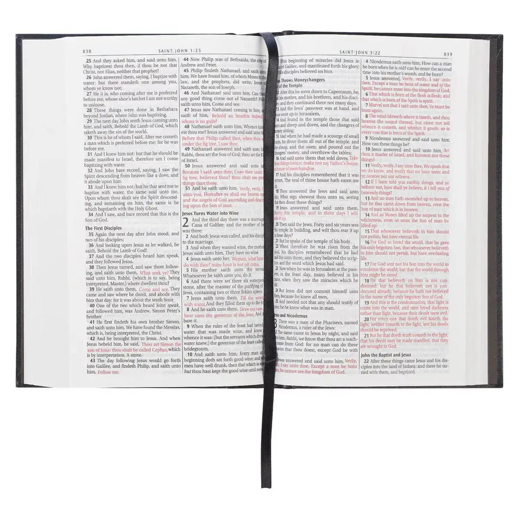 Black Hardcover King James Version Pew & Worship Bible
