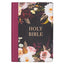 Black & Burgundy Floral Faux Leather Large Print Thinline King James Version Bible with Thumb Index