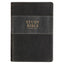 Black & Graphite Faux Leather Large Print King James Version Study Bible with Thumb Index