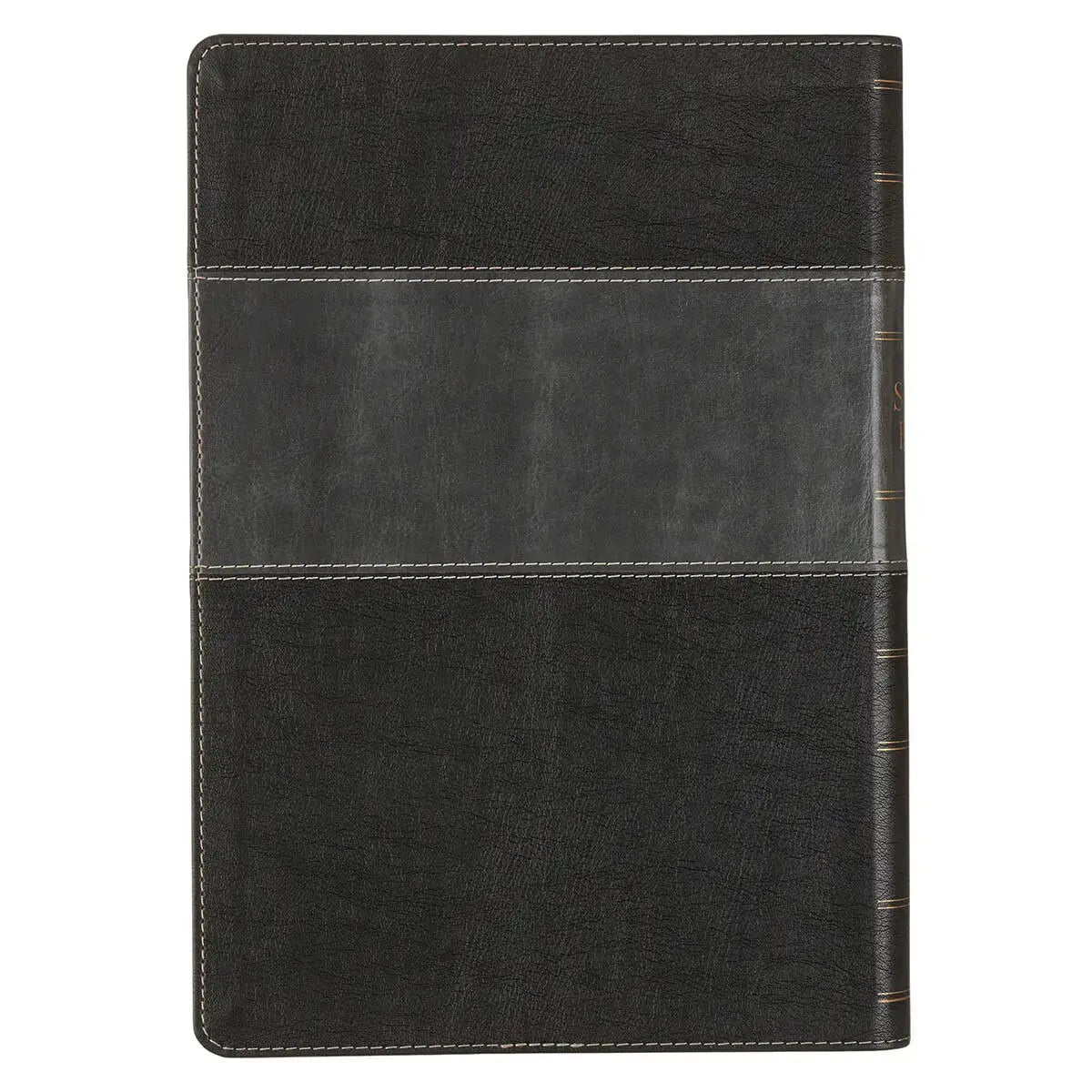 Black & Graphite Faux Leather Large Print King James Version Study Bible with Thumb Index