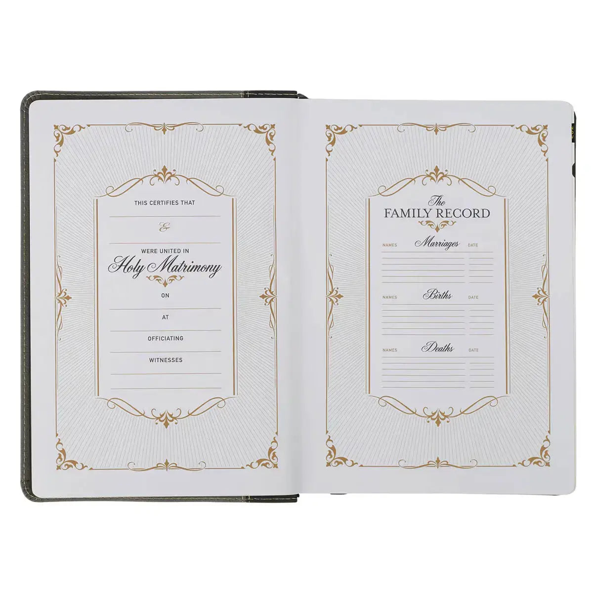 Black & Gray Faux Leather King James Study Bible with Thumb Index