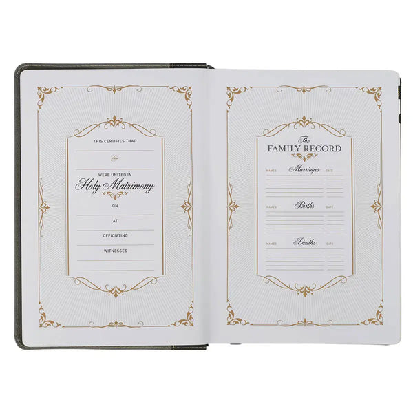 Black & Gray Faux Leather King James Study Bible with Thumb Index