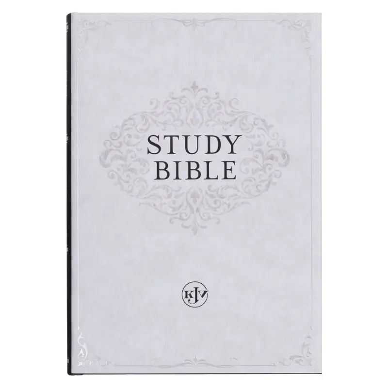 Black with White Dust Jacket Hardcover King James Version Study Bible