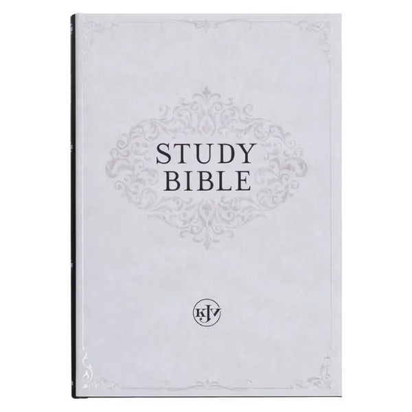 Black with White Dust Jacket Hardcover King James Version Study Bible