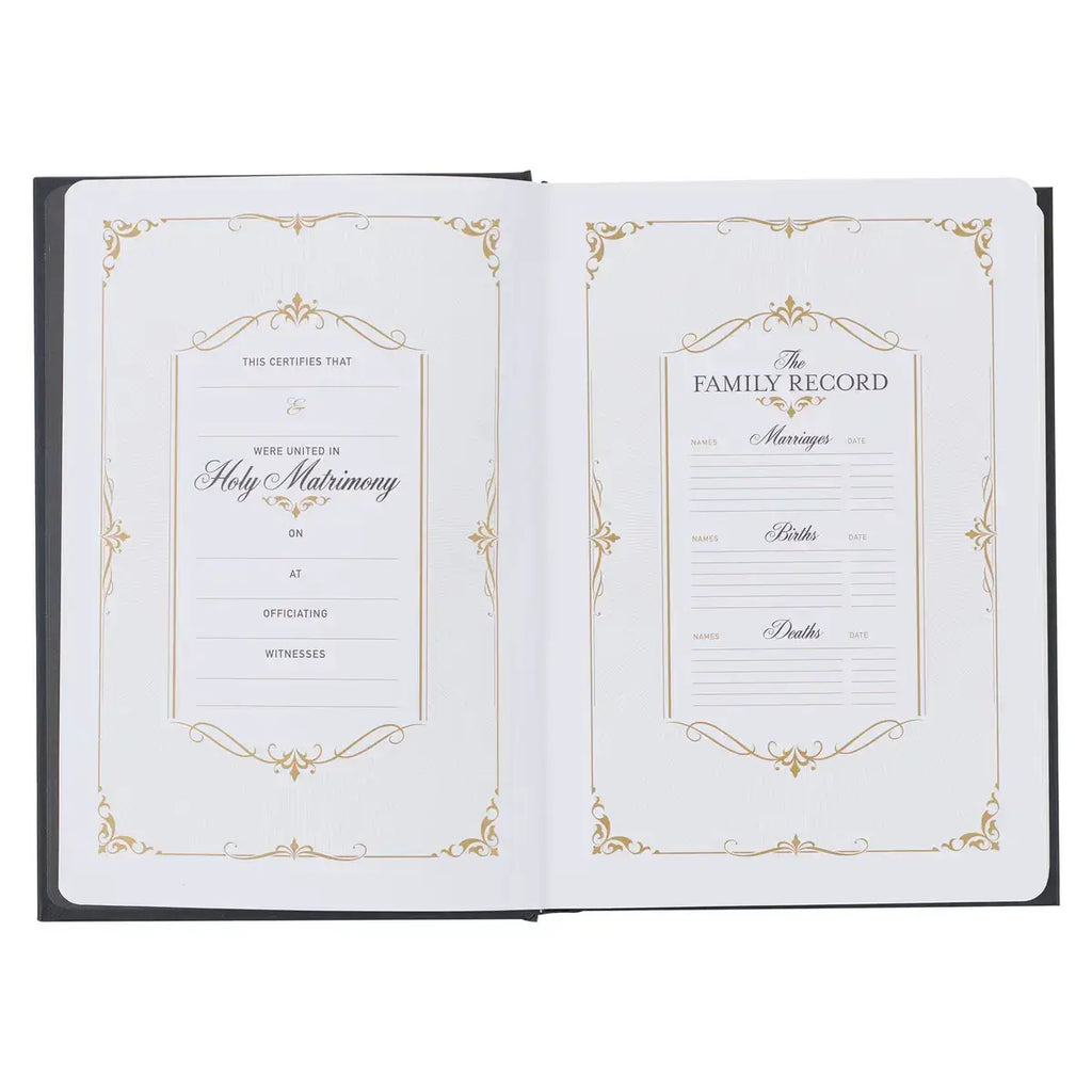 Black with White Dust Jacket Hardcover King James Version Study Bible