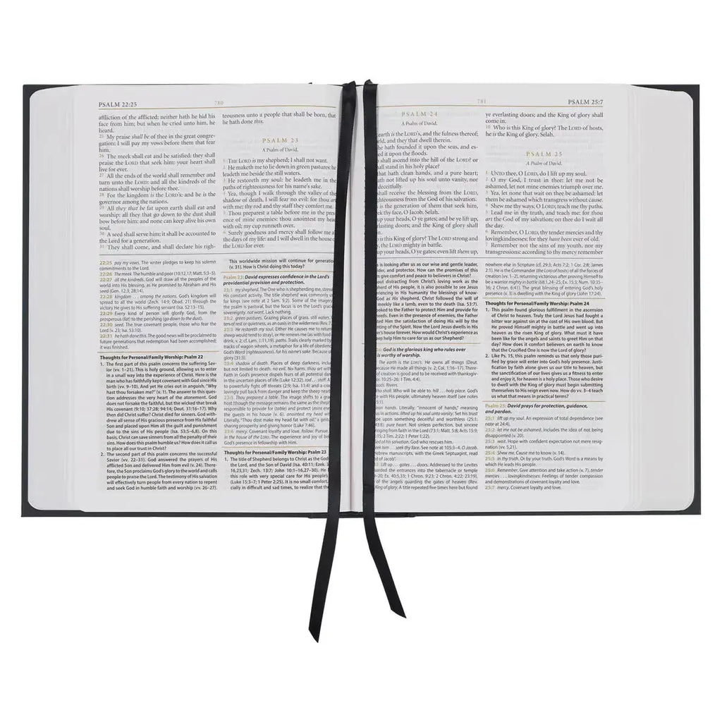 Black with White Dust Jacket Hardcover King James Version Study Bible