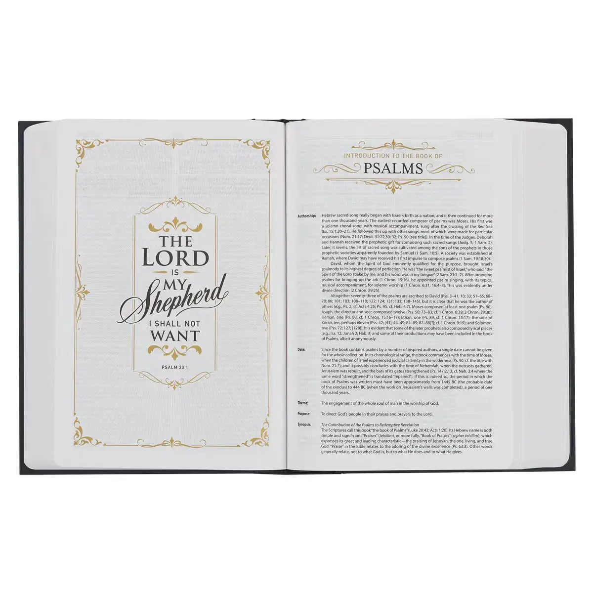 Black with White Dust Jacket Hardcover King James Version Study Bible