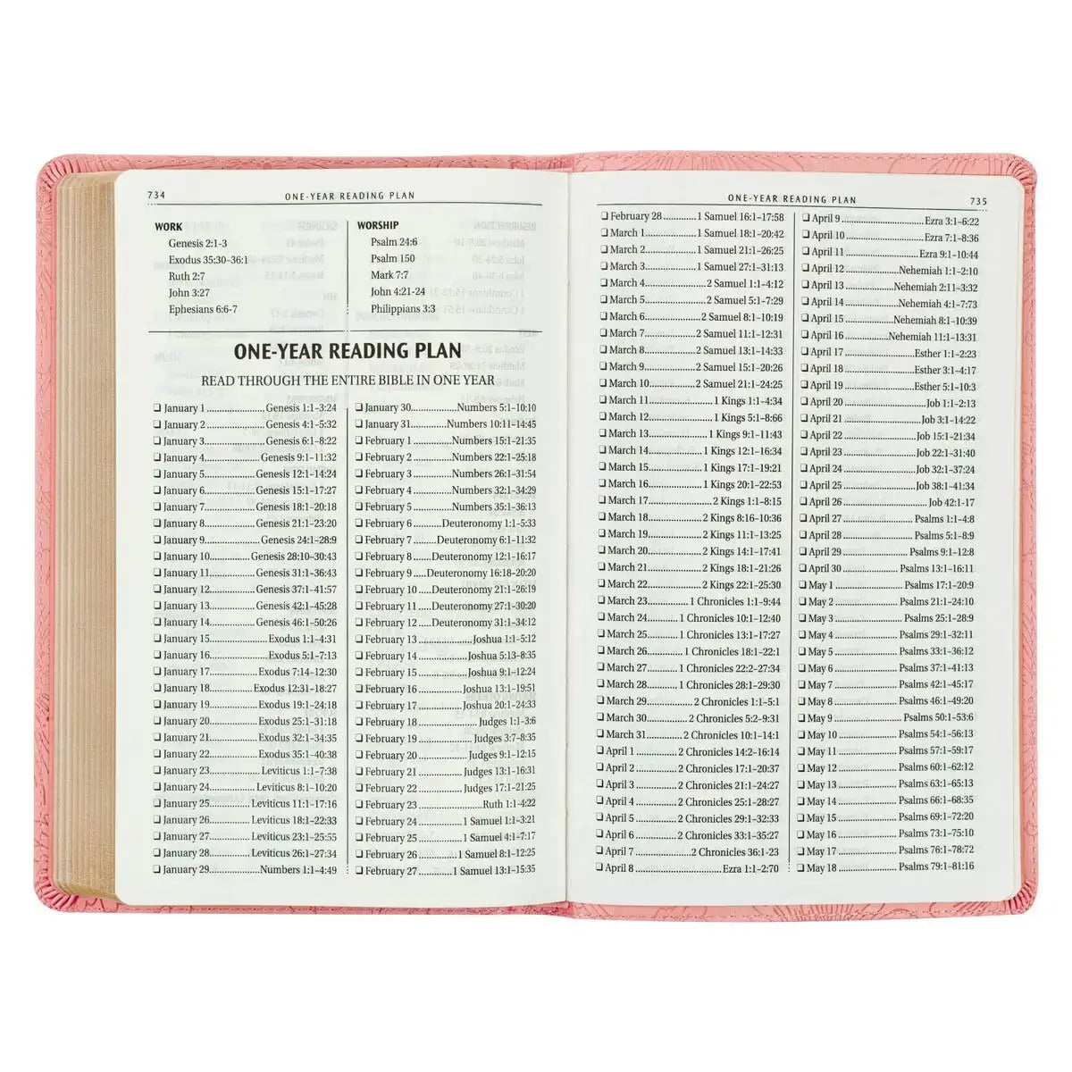 Blossom Pink Faux Leather Gift Edition King James Version Bible