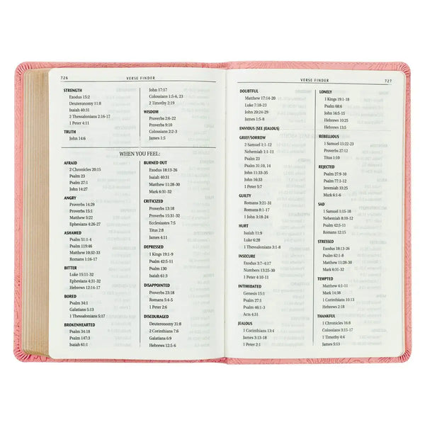 Blossom Pink Faux Leather Gift Edition King James Version Bible