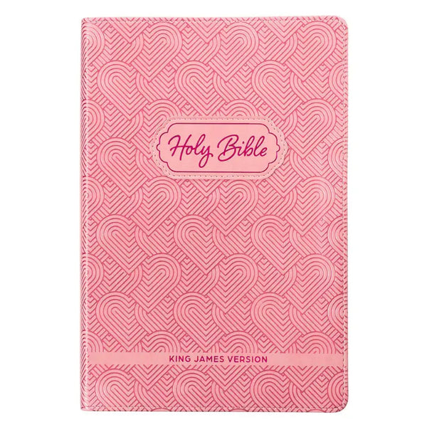 Blossom Pink Heart Faux Leather King James Version Kid's Bible