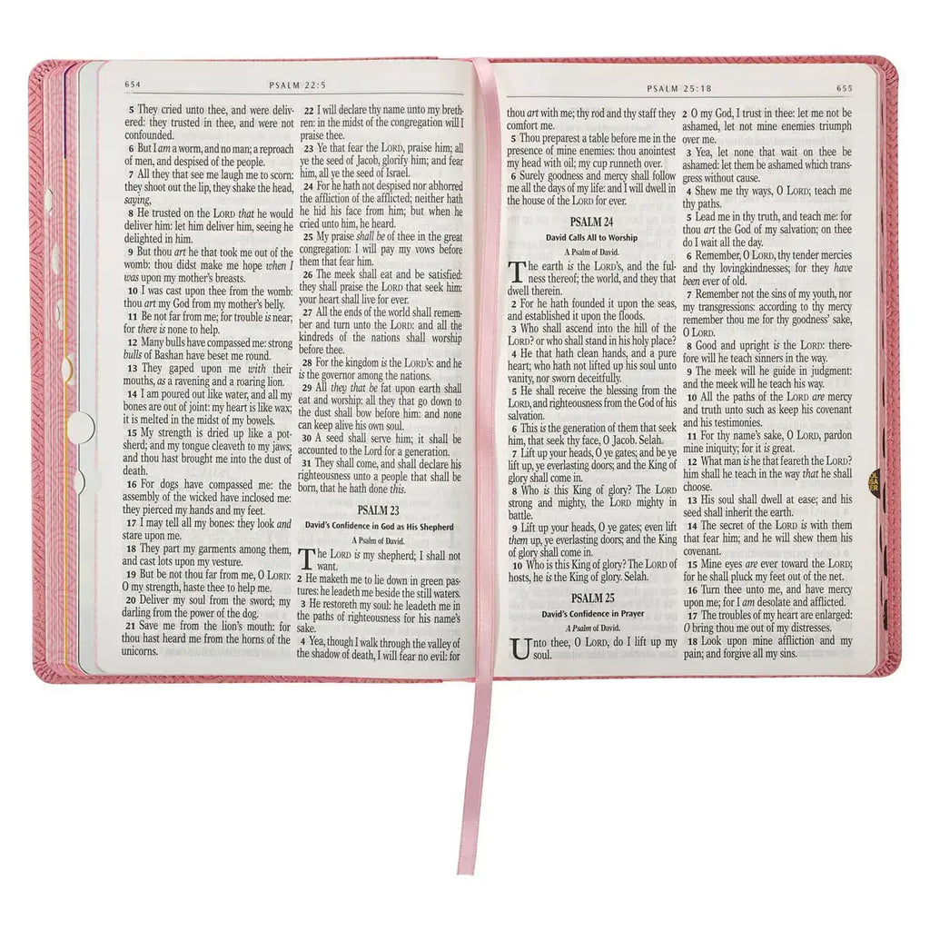 Blossom Pink Heart Faux Leather King James Version Kid's Bible