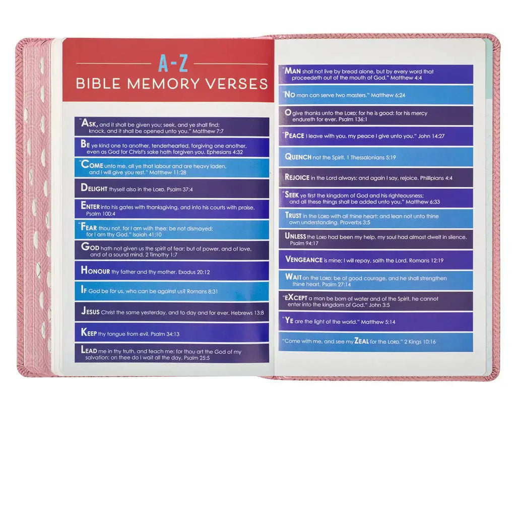 Blossom Pink Heart Faux Leather King James Version Kid's Bible