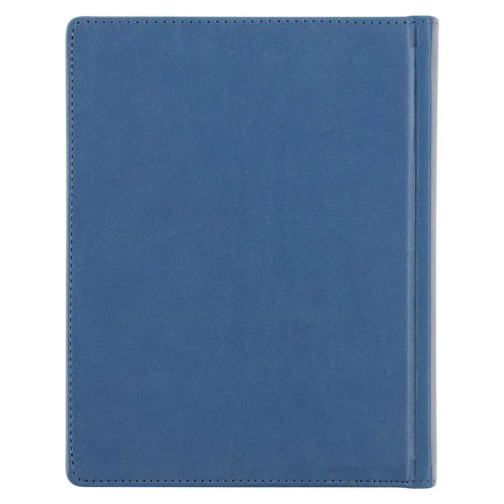 Blue Floral Faux Leather Hardcover Note-Taking Bible