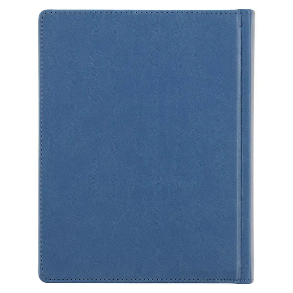 Blue Floral Faux Leather Hardcover Note-Taking Bible