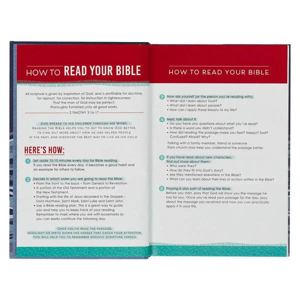 Blue Hardcover Kid's King James Version Bible