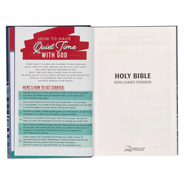 Blue Hardcover Kid's King James Version Bible