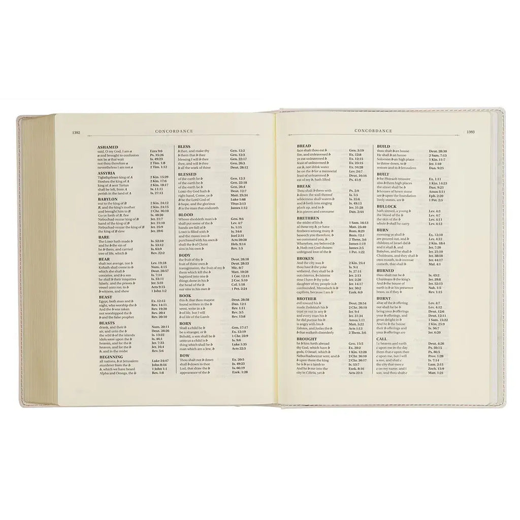 Blush Bouquet Faux Leather Hardcover Large Print King James Version Note-Taking Bible