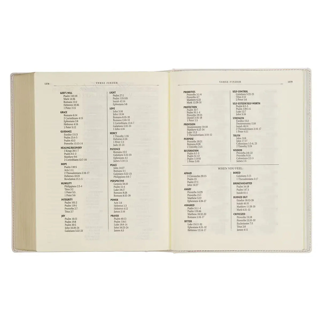Blush Bouquet Faux Leather Hardcover Large Print King James Version Note-Taking Bible