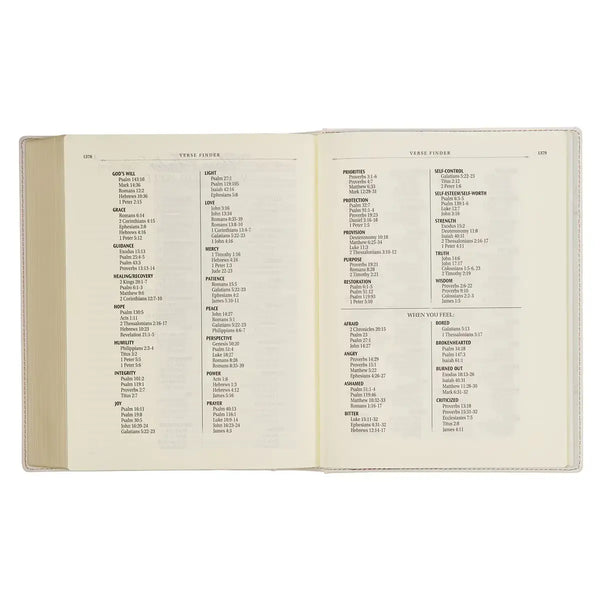Blush Bouquet Faux Leather Hardcover Large Print King James Version Note-Taking Bible